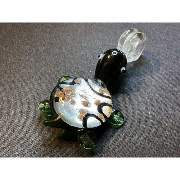 Hand Blown Glass Sea Turle Pendant Murano - Picture 3 of 6